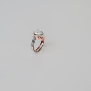 Pear Solitaire Pendant Ring