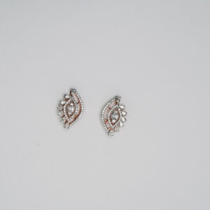 Marquise-Cut Open-Leaf Diamond Earrings