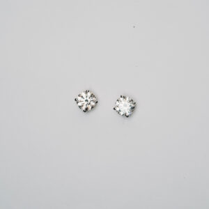 Rose Gold Round Solitaire Diamond Earrings