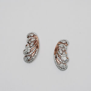 Pear and Marquise Cascading Leaf Earrings