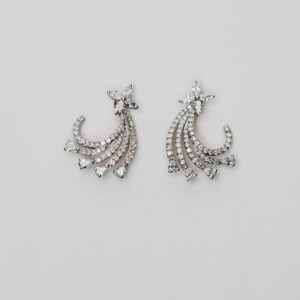 Starburst Earrings with Diamond Accents in Rose Gold
