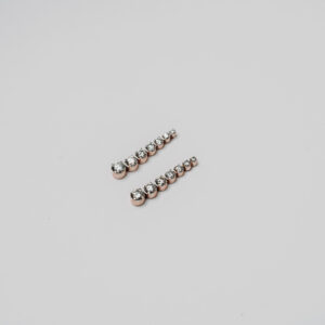 Rose Gold Linear Drop Earrings with Round-Cut Diamonds