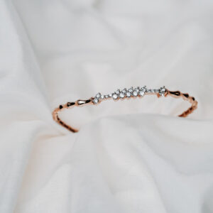 Rose Gold Bamboo Diamond Bracelet